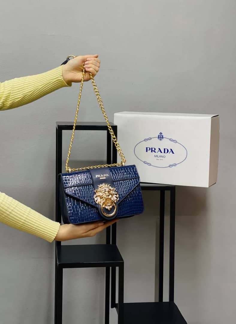 Sac à Bandoulière Designer en Cuir Sacs à Main de Haute Qualité pour Femmes Bleu