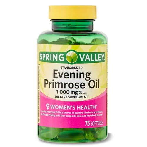 SPRING VALLEY Evening Primrose Oil, 1000mg , 75 gélules
